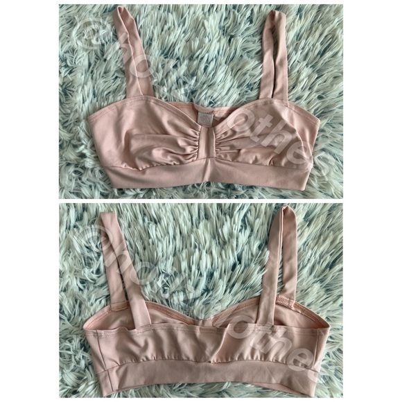 Free People Intimately Only Hearts Delicious Shirred Bralette Rose - Picture 2 of 7